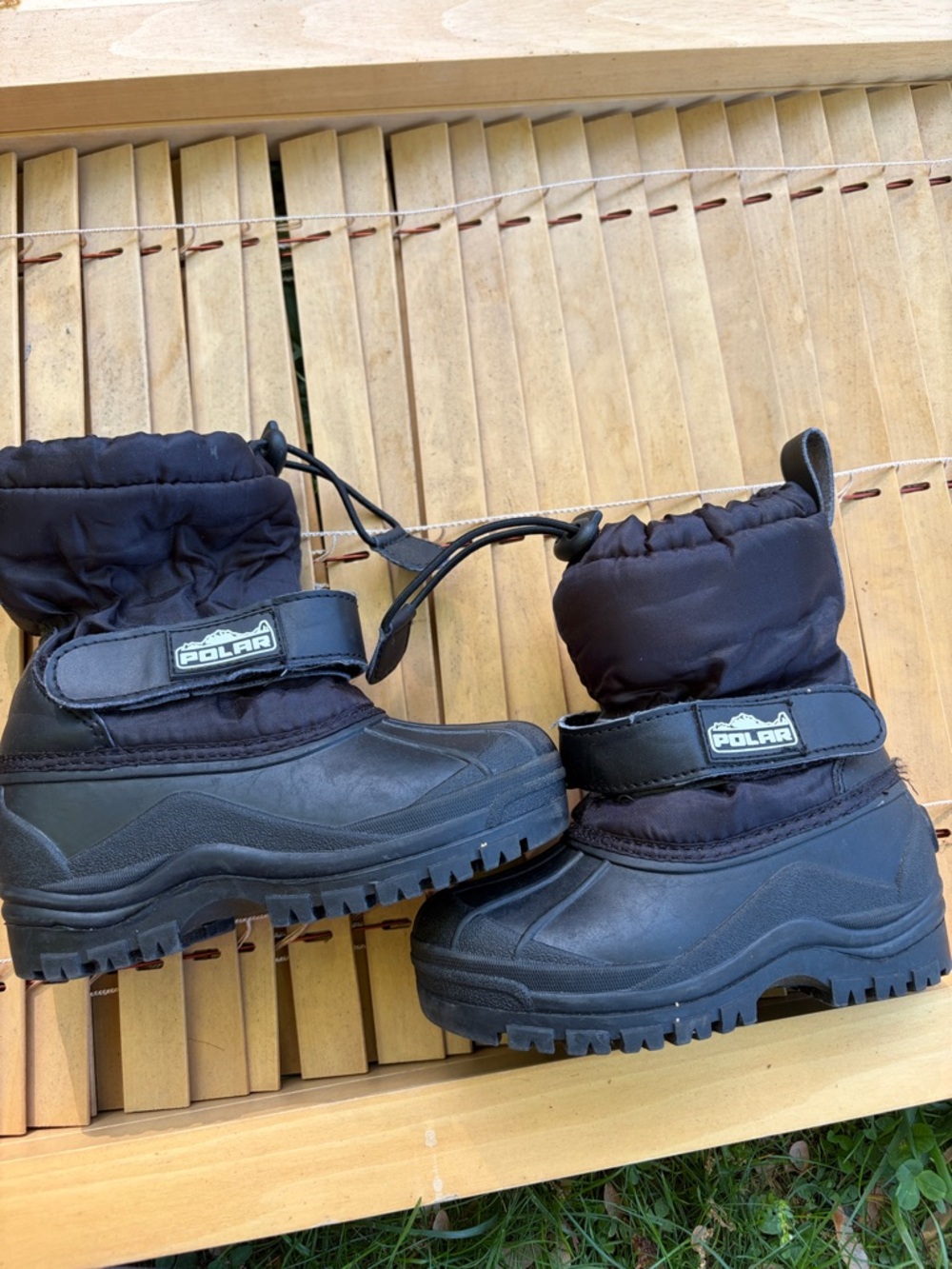 Kids' Black Insulated Winter Boots